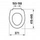 Jika Zeta - WC sedátko s poklopem, duroplast, 415-445x371 mm, plastové úchyty