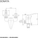 Mereo Sonáta - Sprchová nástěnná baterie, Sonáta, 150 mm, bez příslušenství, chrom