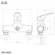 Mereo Eve - Sprchová nástěnná baterie, Eve, bez příslušenství, 150 mm, chrom