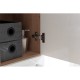Mereo Bino - koupelnová skříňka horní 63 cm, levá , bílá/dub