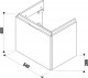 Jika Cubito Pure - Skříňka pod umyvadlo 54x39,9x68,3 cm, 2x zásuvka, bílá