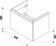 Jika Cubito Pure - Skříňka pod umyvadlo 64x46,7x48 cm, 1x zásuvka, dub