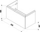 Jika Cubito Pure - skříňka pod umyvadlo 84x46,7x48 cm, 1x zásuvka, dub