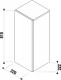 Jika Cubito Pure - Střední skříňka 320x810x322 mm, 1 dveře levé, 2 skleněné police, dub