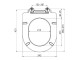 Alcadrain Pro více sérií - WC sedátko 34,3x38,6-43,5 cm, Click systém, bílá