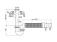 Alcadrain Pro více sérií - Sifon trubkový s převlečnou maticí 6/4", 2 přípojkami a flexi hadicí