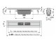 Alcadrain Professional - Podlahový žlab 1150 mm s okrajem pro plný rošt