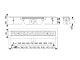 Alcadrain Antivandal - Podlahový žlab s roštěm 65 cm, nerez mat