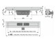Alcadrain Wall - Podlahový žlab s okrajem pro plný rošt a pevným límcem, 850 mm