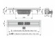 Alcadrain Professional - Podlahový žlab 1050 mm s okrajem pro plný rošt