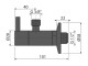 Alcadrain Pro více sérií - Ventil rohový s filtrem 1/2"×3/8", černá-mat