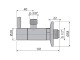 Alcadrain Pro více sérií - Ventil rohový s filtrem 1/2"×3/8", Gun metal lesk