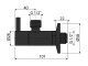 Alcadrain Pro více sérií - Ventil rohový s filtrem 1/2"×1/2", kulatý, černá