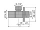 Alcadrain Pro více sérií - Ventil rohový s filtrem 1/2"×1/2", hranatý, chrom