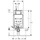 Geberit Kombifix - Montážní prvek pro závěsné WC, 109 cm, se splachovací nádržkou pod omítku Sigma 8 cm