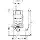 Geberit Kombifix - Montážní prvek pro závěsné WC, 109 cm, se splachovací nádržkou pod omítku Sigma 8 odsávání zápachu s odvodem vzduchu