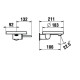Laufen Kartell - Umyvadlová páková nástěnná baterie pro podomítkové těleso Simibox1-bodový, pevný výtok 186 mm