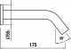 Laufen Kartell - Nástěnný výtok 175 mm, kartáčovaná nerez ocel