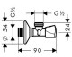 Hansgrohe Rohové ventily - Rohový ventil, výtok G 1/2 13903000