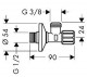 Hansgrohe Rohové ventily - Rohový ventil, s mikrofiltrem, výtok G 3/8 13904000