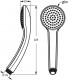 Ideal Standard Idealrain - Ruční sprcha S1 80 mm, 1 proud, chrom B9400AA