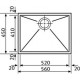 FRANKE  - Nerezový dřez Planar PPX 110-52, 560x450 mm, bez sifonu