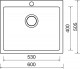 Sinks  - Dřez keramický CERAM 600 Bílý, 600x505 mm