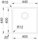Sinks  - Nerezový dřez BOX 440 RO 1,0mm, 440x440 mm