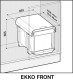 Sinks  - Odpadkový koš EKKO FRONT 40 2x8l+ 1x16l