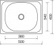 Sinks  - Dřez nerezový CLASSIC 500 M 0,5mm matný, 500x400 mm